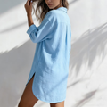 Women's Oversized Textured Shirt Dress product image
