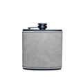 Personalized Leather Wrapped Black Flasks product image