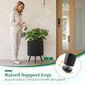 Fluted Metal Plant Pot with Stand (1- or 2-Pack) product image