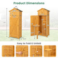 Outdoor Garden Storage Shed with Compartment and Foldable Table product image