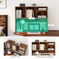 Computer Desktop Countertop with Bookshelf Organizer product image