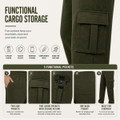 Women's Loose Fit Fleece Lined Cargo Joggers (3-Pack) product image