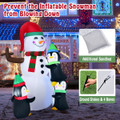 6ft Christmas Inflatable Snowman with Penguins product image