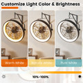 Wall Mounted Fan with Adjustable Light product image