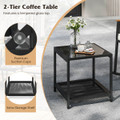3-Piece Outdoor Rocking Bistro Set with 2-Tier Coffee Table product image
