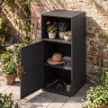 Outdoor PE Wicker Storage Cabinet product image