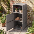 Outdoor PE Wicker Storage Cabinet product image