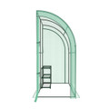 7 x 3.5 x 7-Foot Lean-to Greenhouse with Flower Rack product image