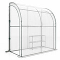 7 x 3.5 x 7-Foot Lean-to Greenhouse with Flower Rack product image