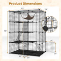 4-Tier Cube Cat Cage with Comfy Hammock product image
