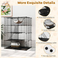 4-Tier Cube Cat Cage with Comfy Hammock product image