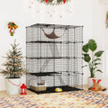 4-Tier Cube Cat Cage with Comfy Hammock product image
