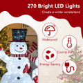 3-Piece Pre-Lit 3D Snowman Set with 270 LED Lights product image