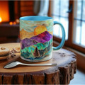Watercolor Sunset Ceramic Coffee Cup product image