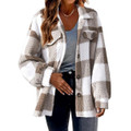 Women's Plaid Fleece Oversized Jacket product image