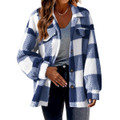 Women's Plaid Fleece Oversized Jacket product image