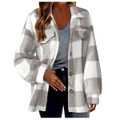 Women's Plaid Fleece Oversized Jacket product image