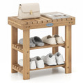 3-Tier Wood Shoe Rack Organizer product image