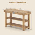 3-Tier Wood Shoe Rack Organizer product image