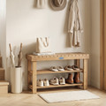 3-Tier Wood Shoe Rack Organizer product image
