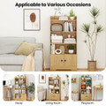 Freestanding Bookshelf with 2-Door Storage Cabinets product image