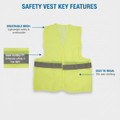 High Visibility Fluorescent Green Safety Vest with Reflective Strip product image