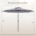 10FT Patio Umbrella with Fixing Strap product image