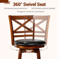 25” Swivel Counter Barstools with Backrest (Set of 2 or 4) product image