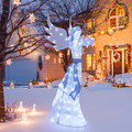 5FT Outdoor Pre-Lit Christmas Angel with Trumpet and LED Lights product image