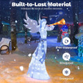 5FT Outdoor Pre-Lit Christmas Angel with Trumpet and LED Lights product image