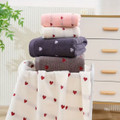 Heart Pattern Cotton Bath Towel product image
