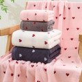 Heart Pattern Cotton Bath Towel product image