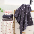 Heart Pattern Cotton Bath Towel product image