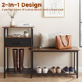 3-Tier Shoe Rack Bench with Drawer product image