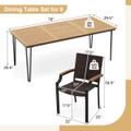 9-Piece Patio Dining Set with 79” Rectangular Dining Table and Chairs product image