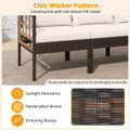 7-Piece Wicker Furniture Set with Coffee Table and Cushions product image