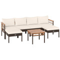 7-Piece Wicker Furniture Set with Coffee Table and Cushions product image