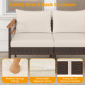 7-Piece Wicker Furniture Set with Coffee Table and Cushions product image