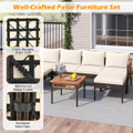 7-Piece Wicker Furniture Set with Coffee Table and Cushions product image
