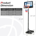 Kids Basketball Hoop with Adjustable Height and Built-in Wheels product image