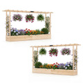 Wooden Raised Garden Bed with Trellis and Hanging Roof product image