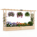 Wooden Raised Garden Bed with Trellis and Hanging Roof product image