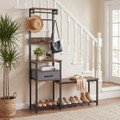 7-in-1 Hall Tree with Shoe Bench product image