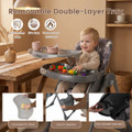  Foldable High Chair with 3-Position Backrest/Footrest  product image