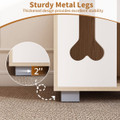Dog Bed Side Table with Bone-Shaped Window and Sturdy Metal Legs product image