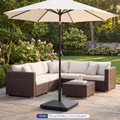 Fillable Patio Umbrella Base with Built-In Wheels and Grooved Handle product image