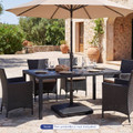 Fillable Patio Umbrella Base with Built-In Wheels and Grooved Handle product image