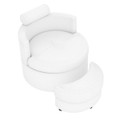 360° Swivel Accent Chair with Half Moon Storage and 3 Pillows product image