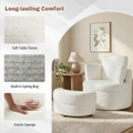 360° Swivel Accent Chair with Half Moon Storage and 3 Pillows product image