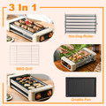 3‑in‑1 Electric Hot Dog Roller with Grill and Griddle product image